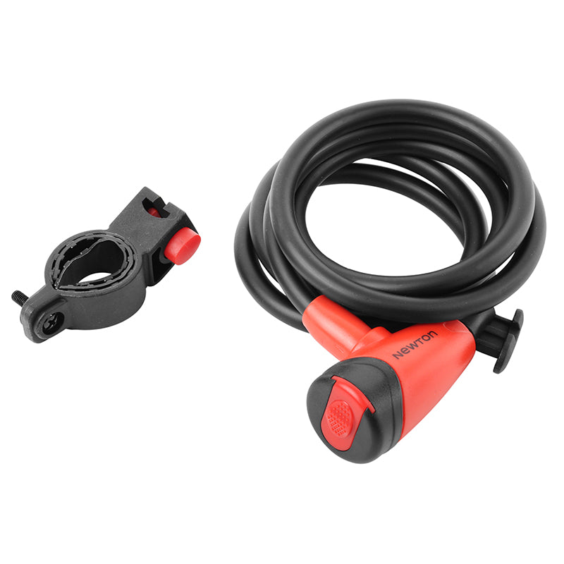 Antivol spirale à clé Newton Ø 10 mm 1,50 m noir-rouge – niveau 4 – vue 2