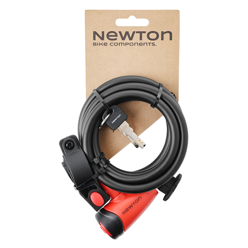 Antivol spirale à clé Newton Ø 10 mm 1,50 m noir-rouge – niveau 4 – vue 4