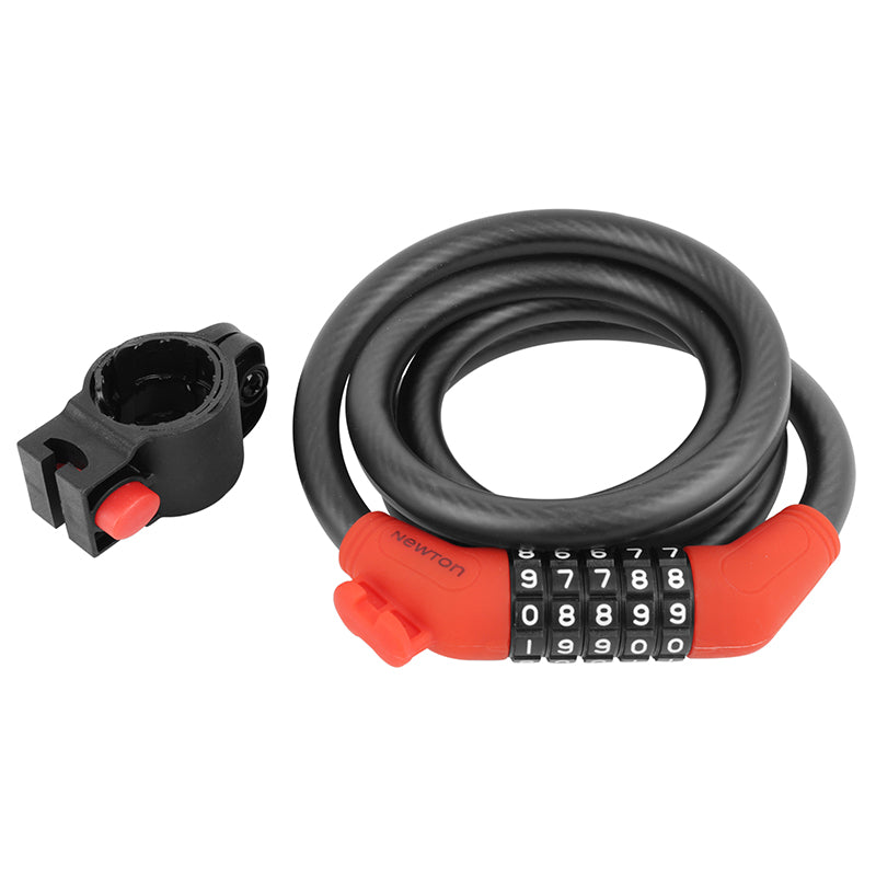 Antivol spirale à code Newton Ø 12 mm 1,50 m noir-rouge – niveau 3 – vue 2