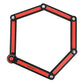 Antivol pliant à clé Newton 5 mm 85 cm noir-rouge avec support – vue 3