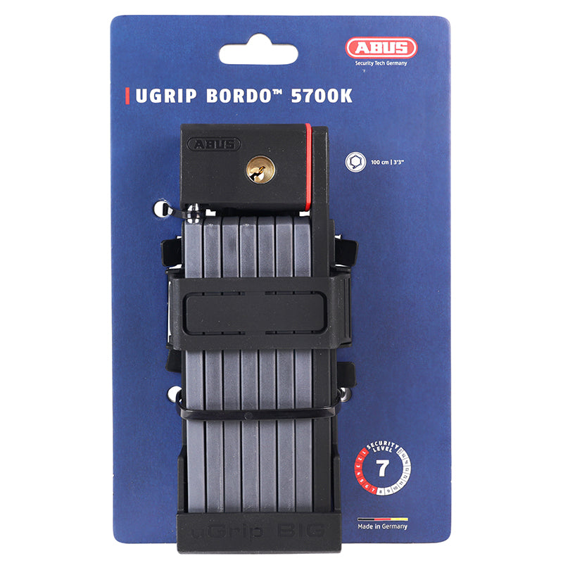 Antivol pliant Abus Bordo Big uGrip 5700 100 cm noir avec support – vue 5