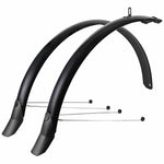 Garde-boue city-VTC 28" Eurofender Lampo 58 mm (paire) – Noir