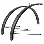 Garde-boue city-VTC 28" Eurofender Tempo Square 58 mm noir mat (paire)