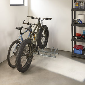 Garage 3 vélos réglable 2 niveaux pour pneus larges et fatbike – vue 2