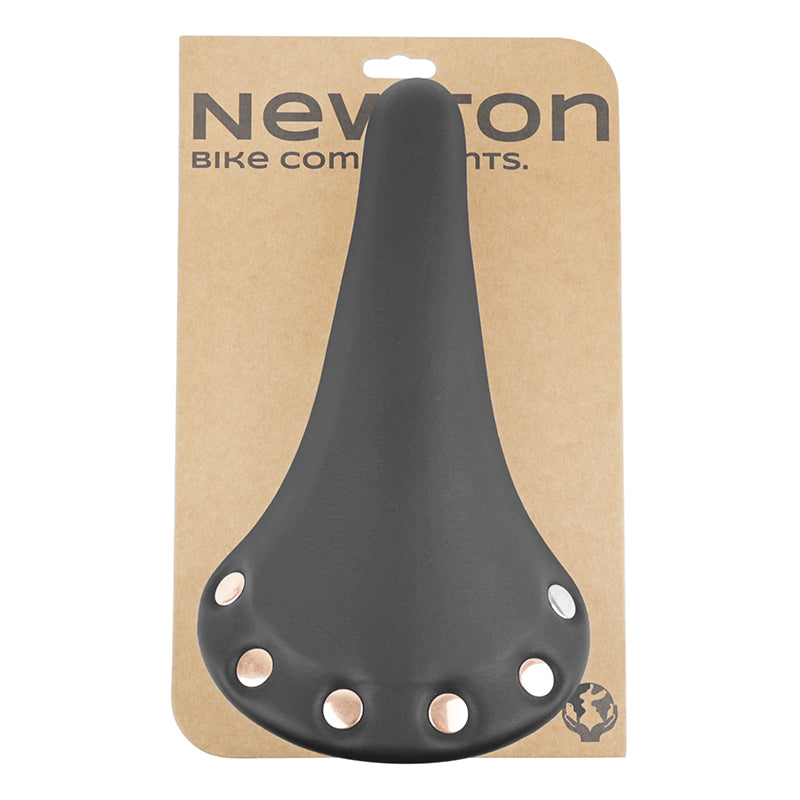 Selle route vintage Newton noire à rivets 263 x 148 mm – vue 5