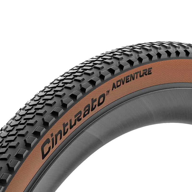 Pneu gravel Pirelli Cinturato Adventure Classic Tanwall noir flanc marron tringle souple tubeless ready – 700 x 35 (35-622)