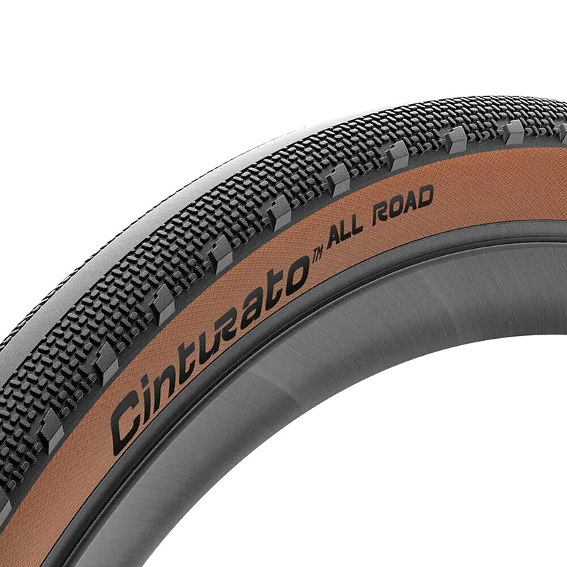 Pneu gravel Pirelli Cinturato All Road Classic Tanwall noir flanc marron tringle souple tubeless ready – 700 x 45 (45-622)