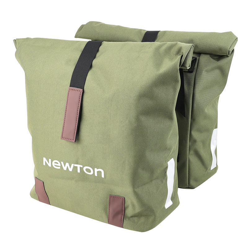 Sacoche arrière double Newton 22 L fixation sangles – Vert