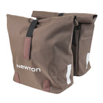 Sacoche arrière double Newton 22 L fixation sangles – Marron