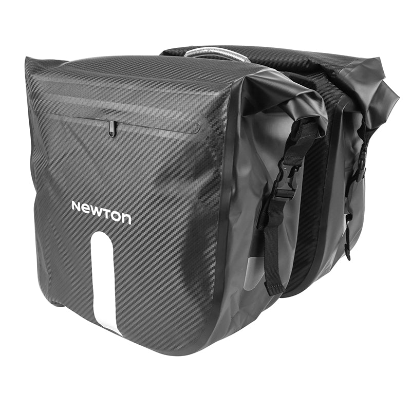Sacoche arrière double Newton effet carbone 25 L