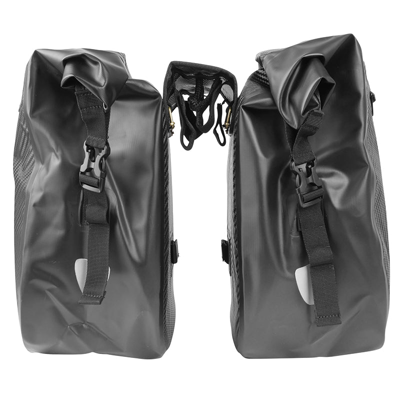 Sacoche arrière double Newton effet carbone 25 L – vue 4