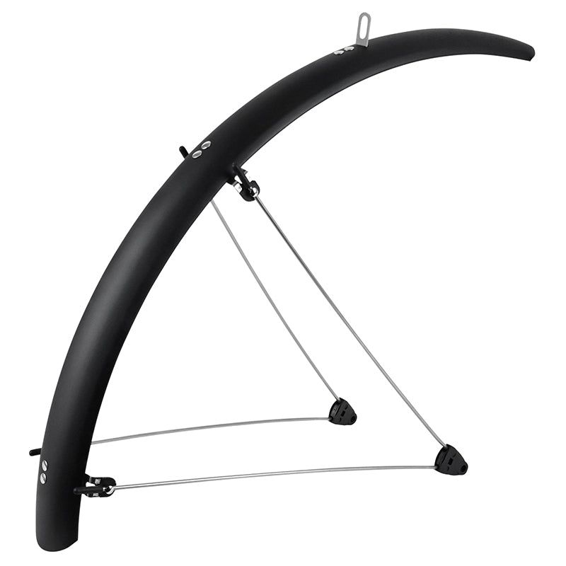 Garde-boue city-VTC 28" Stronglight Tour 54 mm noir mat à tringles (paire) – vue 2