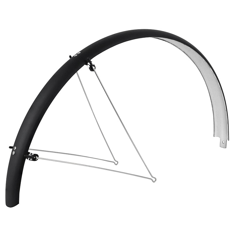 Garde-boue city-VTC 28" Stronglight Tour 54 mm noir mat à tringles (paire) – vue 3