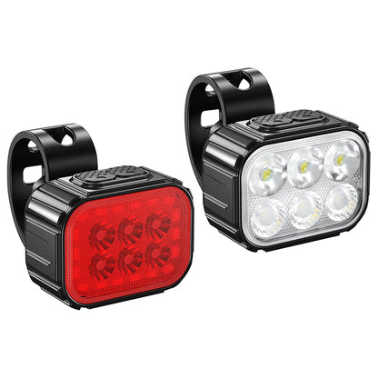 Kit éclairage USB 500 et 100 lumens noir avant et arrière