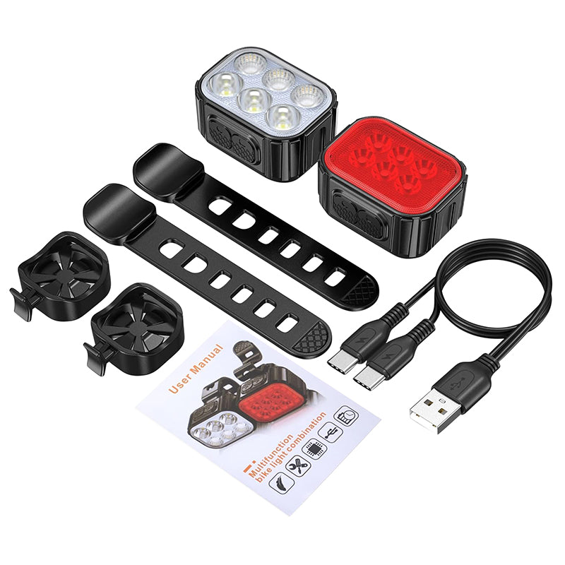 Kit éclairage USB 500 et 100 lumens noir avant et arrière – vue 5