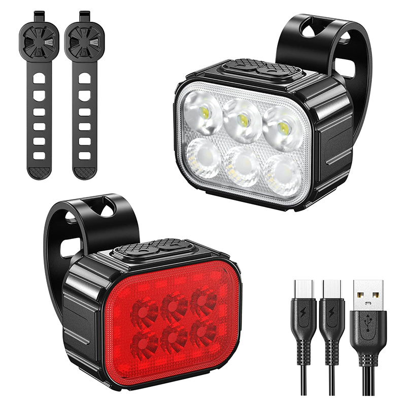 Kit éclairage USB 500 et 100 lumens noir avant et arrière – vue 6