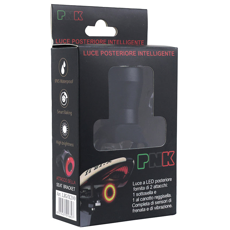 Éclairage arrière USB X200 avec indicateur de freinage et capteur de vibration – vue 4