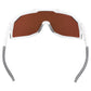 Lunettes vélo Visionair anti-buée monture blanche verres Revo rouge – vue 3