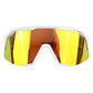 Lunettes vélo Visionair anti-buée monture blanche verres Revo rouge – vue 6