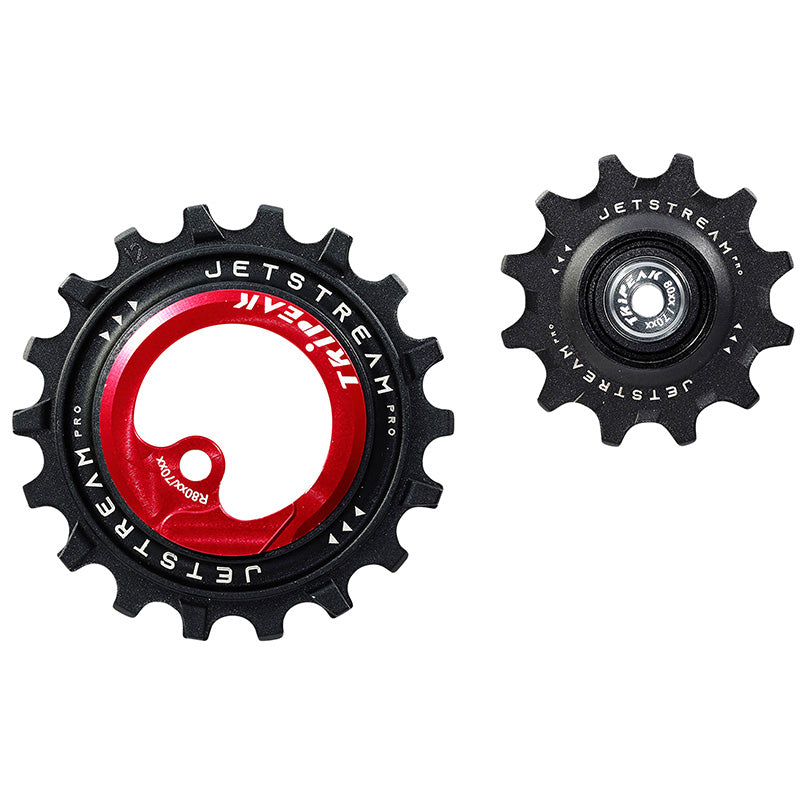 Galets Tripeak AOPW céram. 12-18 dents 11x2 v pour Shimano Ultegra R8000GS-105 R7000GS – Rouge