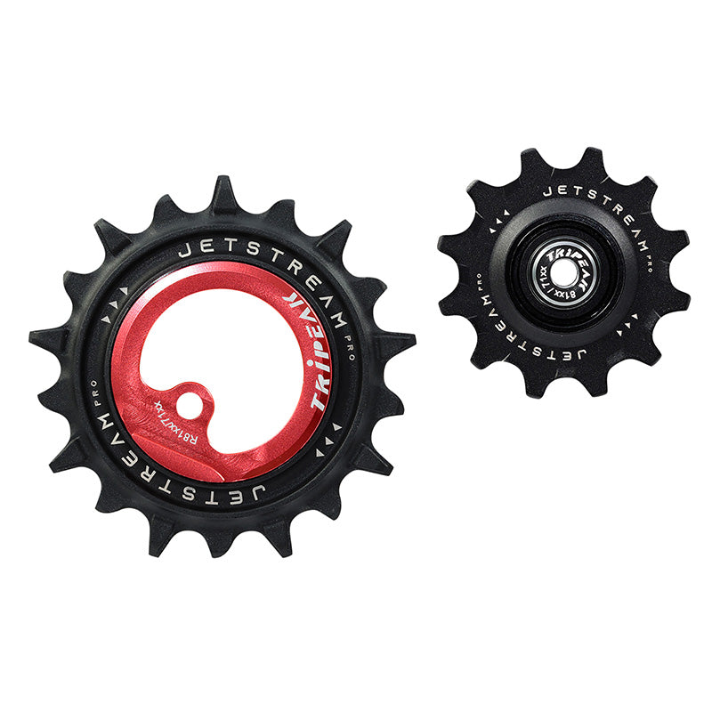 Galets Tripeak AOPW céram. 12-18 dents 12x2 v pour Shimano Ultegra R8100-105 R7100 – Rouge