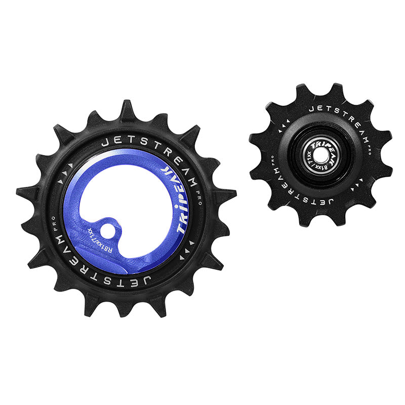 Galets Tripeak AOPW céram. 12-18 dents 12x2 v pour Shimano Ultegra R8100-105 R7100 – Bleu foncé