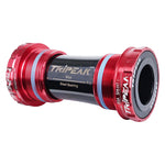 Cuvettes de boîtier route Tripeak filetées BSA axe 24 mm rouges compatibles Shimano