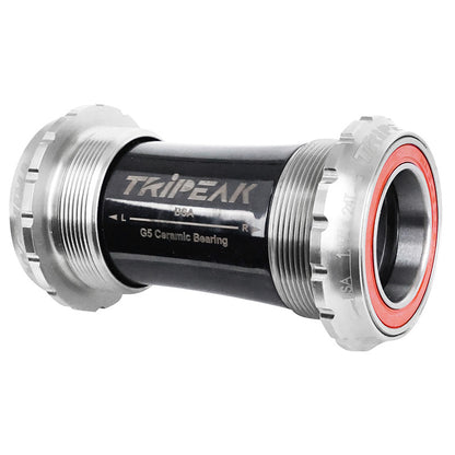 Cuvettes de boîtier route Tripeak céramique filetées BSA axe 24 mm argent compatibles Rotor