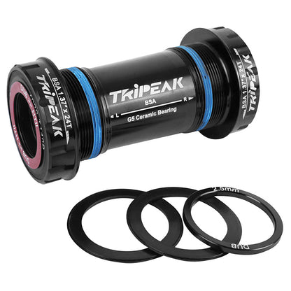 Cuvettes de boîtier Tripeak 3en1 céramique filetées BSA 68 mm axe 24-29-30 mm