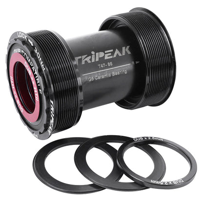 Cuvettes de boîtier Tripeak 3en1 céramique filetées T47 boîte 86-92 mm axe 24-29-30 mm