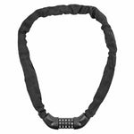 Antivol chaîne à code acier – niveau 8 – 85 cm noir