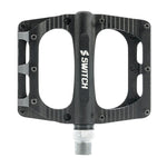 Pédales plateforme VTT Switch Large Freeride alu CNC 110 x 100 mm à picots (paire) – Noir