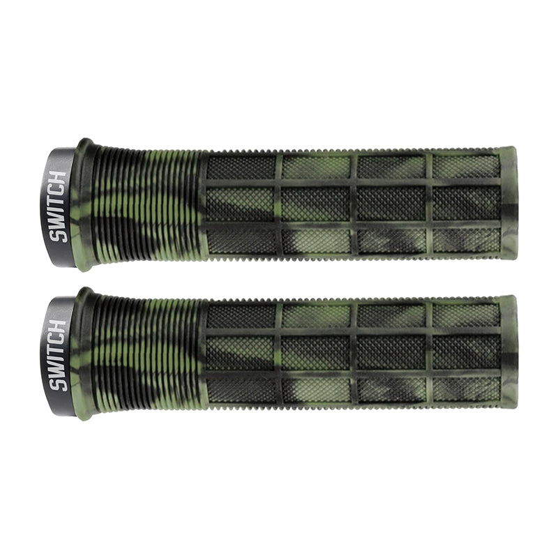 Poignées VTT Switch Supergrip Lock-On (paire) – Vert fumé