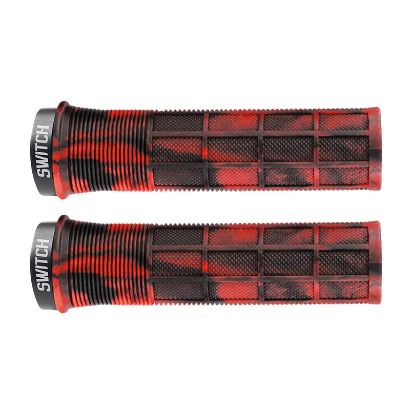 Poignées VTT Switch Supergrip Lock-On (paire) – Rouge fumé