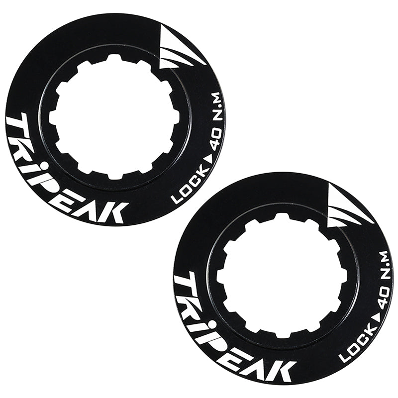 Écrous de disque Centerlock Tripeak alu ultra léger 7 g serrage interne (paire) – Noir