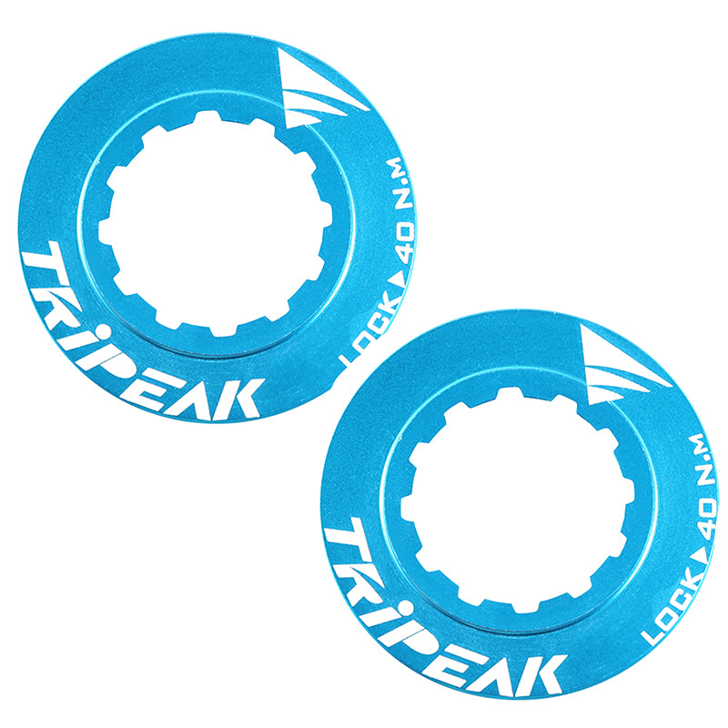 Écrous de disque Centerlock Tripeak alu ultra léger 7 g serrage interne (paire) – Bleu clair