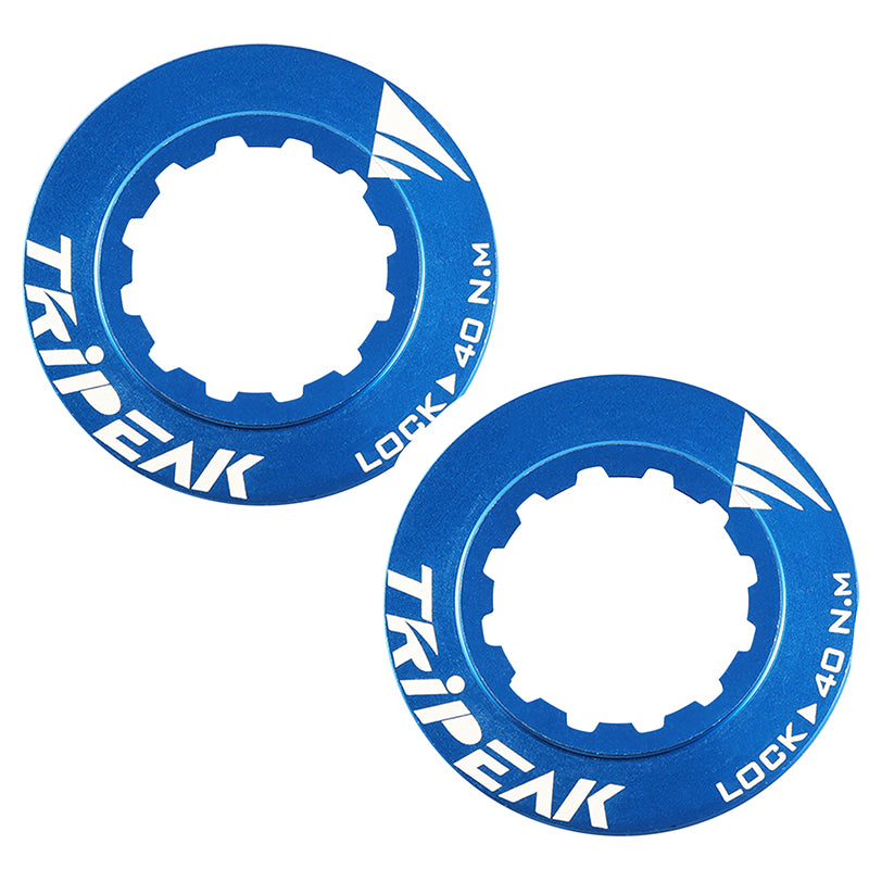 Écrous de disque Centerlock Tripeak alu ultra léger 7 g serrage interne (paire) – Bleu foncé