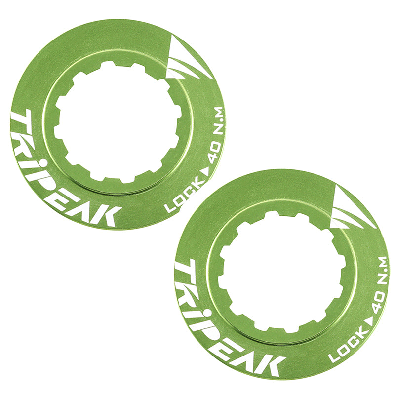 Écrous de disque Centerlock Tripeak alu ultra léger 7 g serrage interne (paire) – Vert