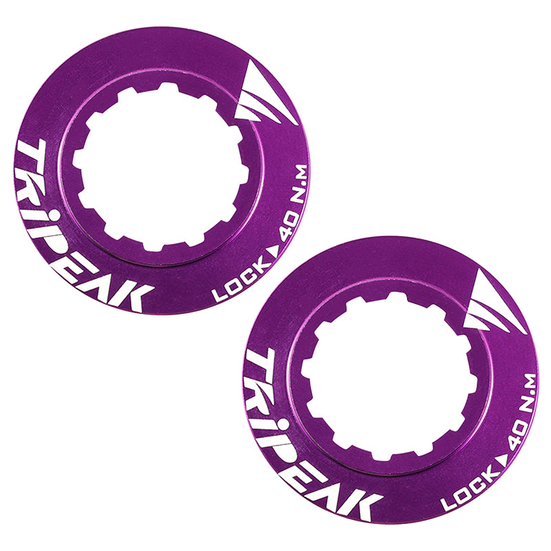 Écrous de disque Centerlock Tripeak alu ultra léger 7 g serrage interne (paire) – Violet