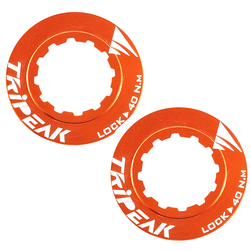 Écrous de disque Centerlock Tripeak alu ultra léger 7 g serrage interne (paire) – Orange