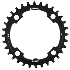 Plateau VTT Sunrace 104 mm mono narrow wide alu noir – 32