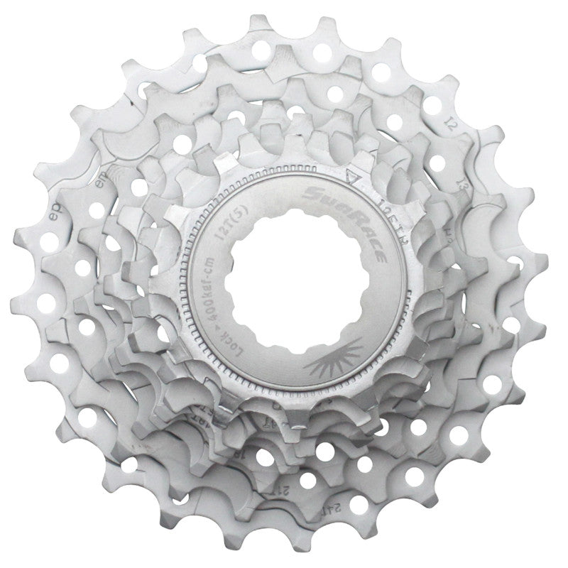 Cassette route Sunrace R86 8 vitesses nickel compatible Shimano-SRAM – 12-25
