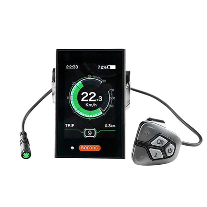 Écran avec unité de commande VAE Bafang dp C18 UART pour moteur central noir