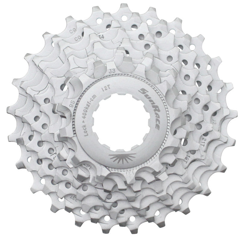 Cassette route Sunrace R91 9 vitesses nickel compatible Shimano – 12-25
