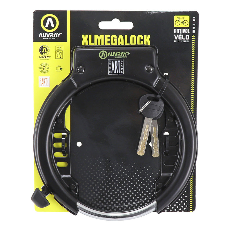 Antivol fer à cheval Auvray Megalock XL 80 mm noir – niveau 6/10 – vue 3