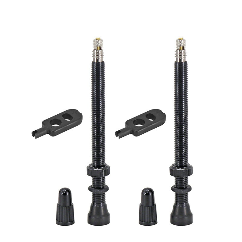 Valves tubeless Presta Hutchinson obus démontable (paire) – 60 mm