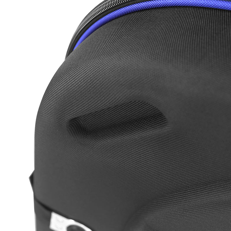 Valise de transport vélo rigide thermoformée noire avec roulettes – vue 3