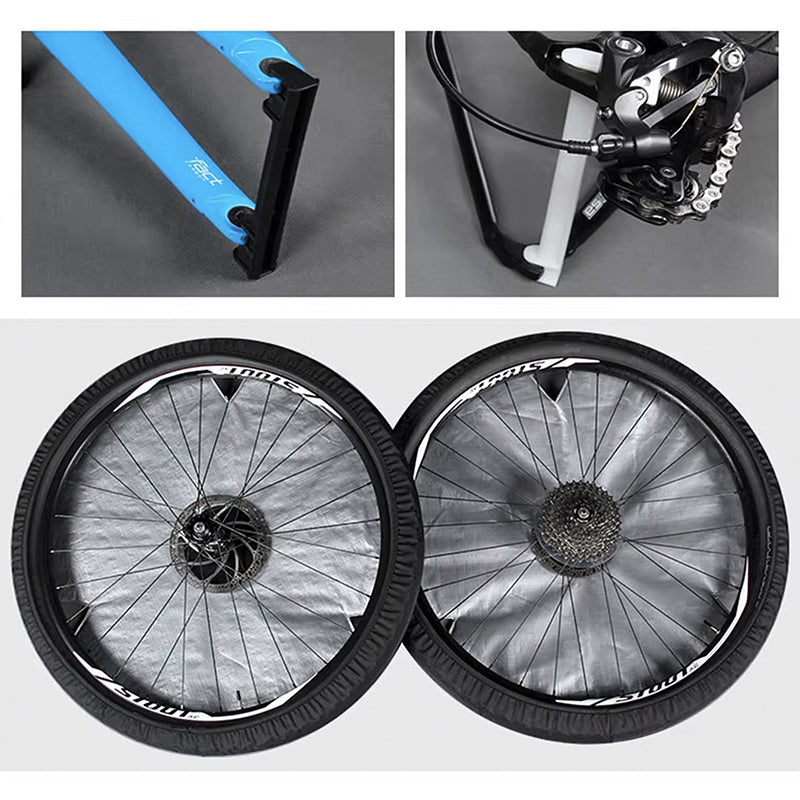 Valise de transport vélo rigide thermoformée noire avec roulettes – vue 11