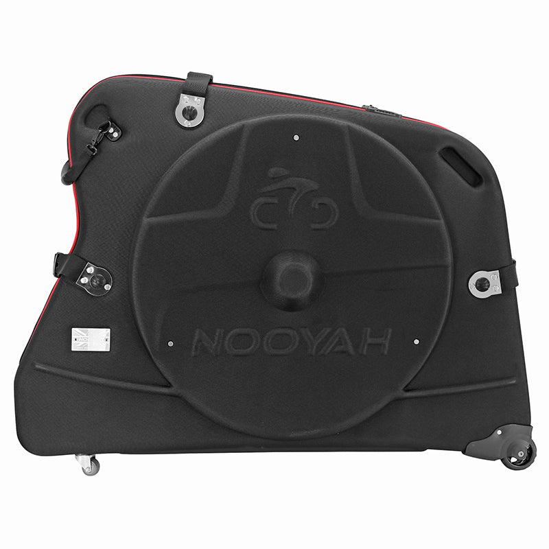 Valise de transport vélo rigide thermoformée noire avec roulettes – vue 12