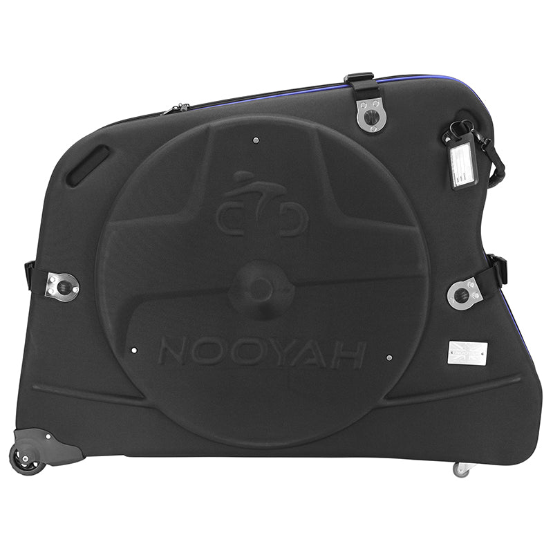 Valise de transport vélo rigide thermoformée noire avec roulettes – vue 15